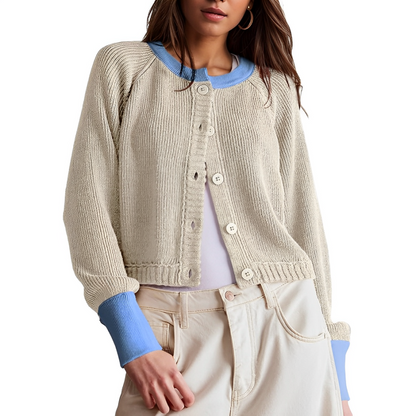 Retro Knit Cropped Cardigan